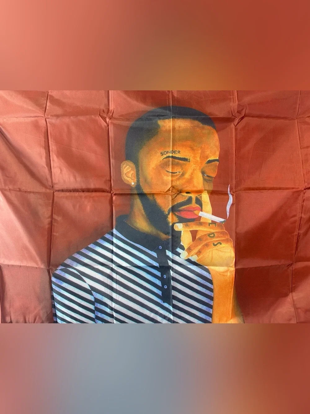 Brent Faiyaz “a.m. paradox” Cover Banner Tapestry 5x3Ft. With 4 Grommets